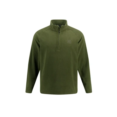 Abbildung von JP1880 HALF ZIP Raised Collar Fleecepullover, Herren, Größe: 3XL, Olive