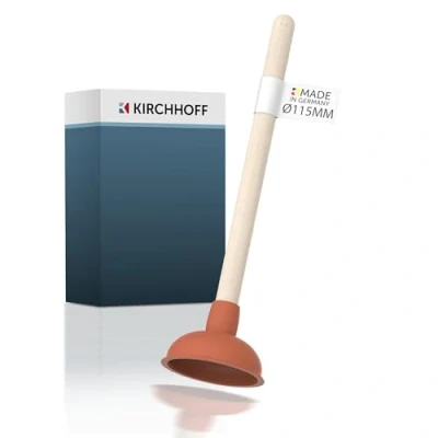 Abbildung von Kirchhoff Pümpel, Abflussreiniger mit Holzgriff, Ø 115 mm Saugglocke