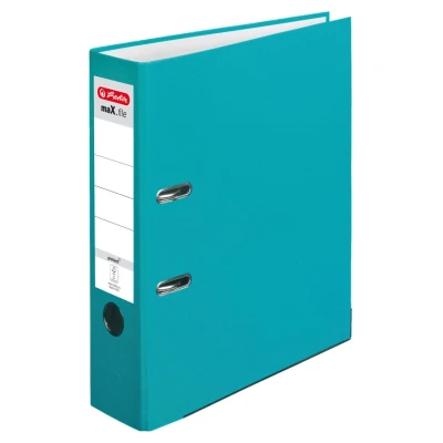 Abbildung von Herlitz 10094829 Ordner maX.file protect A4 (8 cm mit Einsteckrückenschild) türkis