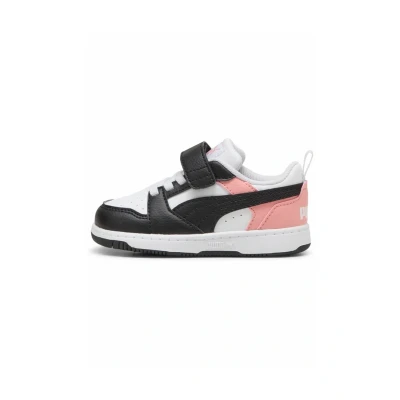 Abbildung von Puma Rebound V6 LO Lauflernschuh White blackpink fruit für Kinder, Größe: 24, black pink Schuhe