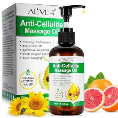 Abbildung von Anti Cellulite Massage Oil 250ml, Öl Körperöl gegen Cellulite, Straffere Haut und aktiviert den Hautstoffwechsel verbessert Hautbild