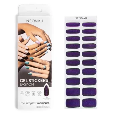 Abbildung von NEONAIL Gel UV Stickers Easy On M02 Lila Nagelsticker Nagellackstreifen Nagelaufkleber für Füße und Hände Fingernägel zum aufkleben Nageldesign 1 Blatt 20 Stk