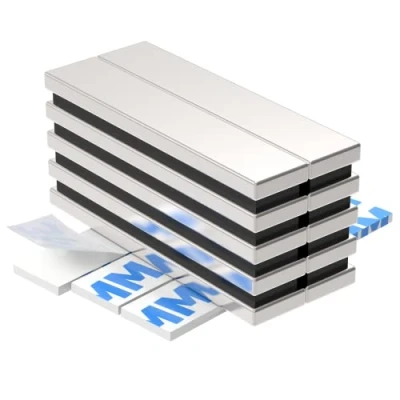 Abbildung von Wukong 60x10x5mm 10 Stück Neodym Magnete Extra Stark,Verdicken Starke Magnete, Viereckig Ziegel , Magnetstreifen Selbstklebend Stark,Seltenerdmagnete für Glas Magnetboards