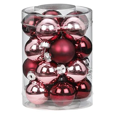 Abbildung von MAGIC 20 Christbaumkugeln Glas 3 cm Christbaumschmuck Weihnachtskugeln Baumkugeln Baumschmuck Weihnachtsdeko Farbe: Berry Kiss (Beere)