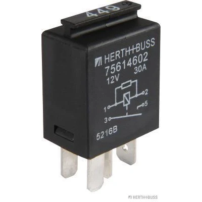 Abbildung von HERTH+BUSS ELPARTS 75614602 Multifunktionsrelais 12 mit Widerstand SEAT: Altea XL, SKODA: Superb II Schrägheck, AUDI: A3 Sportback
