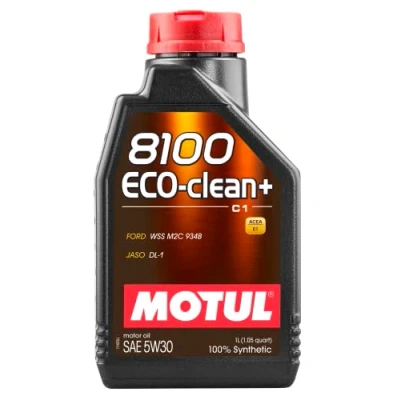 Abbildung von Motul 8100 ECO CLEAN+ 5W 30 1l Motoröl 101580 MAZDA: CX 7, 6 Sport, 3 Hatchback, JAGUAR: F Pace, XF Limousine, LAND ROVER: Range Rover Sport