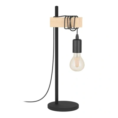 Abbildung von EGLO Tischleuchte TOWNSHEND, ohne Leuchtmittel, Vintage Tischleuchte, Industrial Design, Retro Lampe, Nachttischlampe