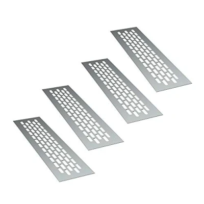 Abbildung von sossai® Lüftungsgitter Aluminium Belüftungsgitter Türgitter im Alu Design (4 St)