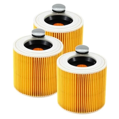 Abbildung von 3 Stück Filter für Kärcher Wd3 for Vacuum Cleaners WD1, WD2, WD3, MV3, MV2 SE4001 SE4002 MV3、MV2、A、K、KNT、NT、SE、VC Also Suitable Staubsauger Ersatzteile