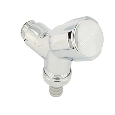 Abbildung von SCHELL 033860699 Geräteschrägsitzventil COMFORT , für Waschmaschinenanschluss 1/2&quot;, Oberfläche chrom Griff und Fettkammeroberteil, Rosette ,54mm, Rückflussverhinderer, Schlauchverschraubung