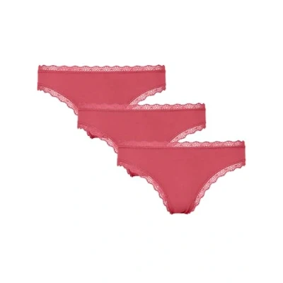 Abbildung von Snocks Spitzentanga 3er Set Gr. XL I Sexy Damen Tanga Tangas mit Baumwollanteil Underwear Women Hot Unterwäsche Slip Angenehme Passform für jeden Körpertyp Mauve