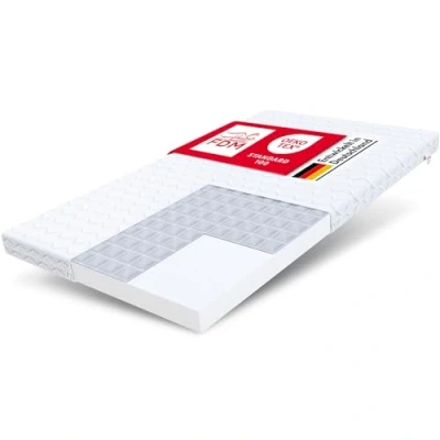 Abbildung von FDM Baby Care Kindermatratze 80 x 180 cm Babymatratze 9 Höhe Kinderbettmatratze H2 Härtegrad Polyurethanschaum mit Buchweizenfüllung Babybettmatratze Zweiseitig