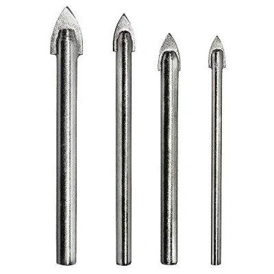 Abbildung von S&amp;R Mehrzweckbohrer Set für Stein, Beton, Fliesen, Glas &amp; Keramik Robuste Präzisionsbohrer mit Karbid Hartmetall, Zylindrischer Schaft, 4 8mm Durchmesser