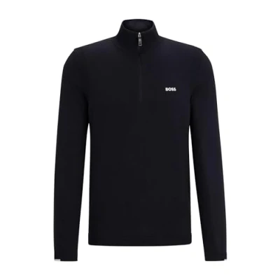 Abbildung von BOSS Everx QZ Strickpullover, Herren, Größe: Large, Dark blue
