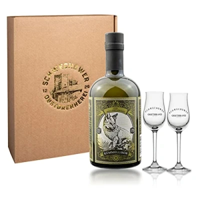 Abbildung von KÜMMEL 0.5l (35% Vol) Waldkümmel Kümmellikör Geschenk + Gläser 1229 Waldschnaps Geschenkverpackung