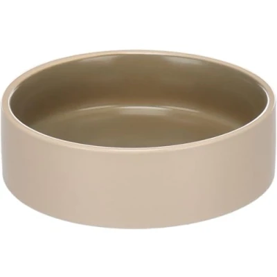 Abbildung von Flamingo Futter und Trinknapf Anca Rund Beige/Grün 200ml, Luxus in Hochwertigem Keramik, Stark Langlebig, Schönes Design