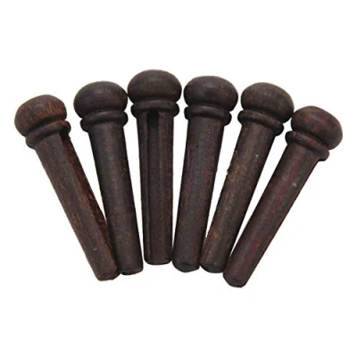 Abbildung von Huhudyy 6pcs Palisander Gitarre Bridge Pins Ende Pin Set