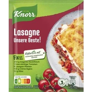 Abbildung von Knorr Fix Lasagne Unsere Beste! für ein leckeres Nudelgericht ohne geschmacksverstärkende Zusatzstoffe 53 g 1 Stück
