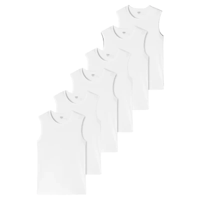 Abbildung von uncover by Schiesser 6ER PACK Unterhemd/shirt, Herren, Größe: 3XL, Weiß