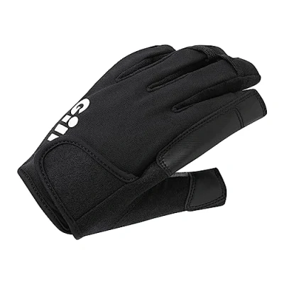 Abbildung von Gill Championship Short Finger Sailing Yachting und Beiboothandschuhe Schwarz