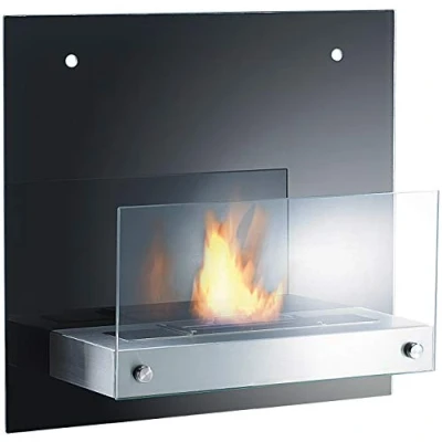 Abbildung von Carlo Milano Bioethanol Kamine: Bio Ethanol Deko Wandkamin mit Rückwand aus Spiegelglas (Wandkamin Bioethanol, Zimmerkamin, Geschenkideen)