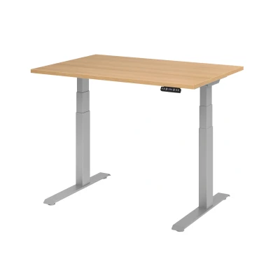 Abbildung von Hammerbacher Schreibtisch XDKB12 Eiche/Silber