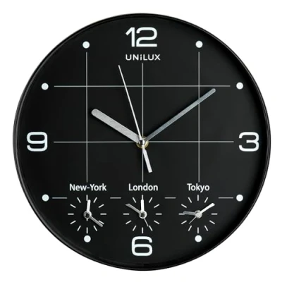 Abbildung von Unilux Wanduhr On Time, 30cm, schwarz