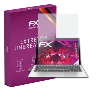Abbildung von atFoliX Glasfolie kompatibel mit HP Elite x2 1013 G3 Panzerfolie, 9H Hybrid Glass FX Schutzpanzer Folie