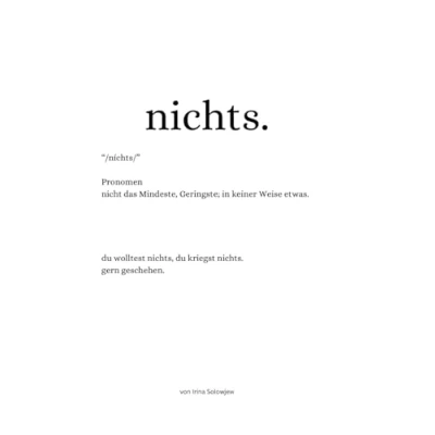 Abbildung von nichts.: du wolltest nichts, kriegst nichts. Ein lustiges Buch ohne Inhalt.