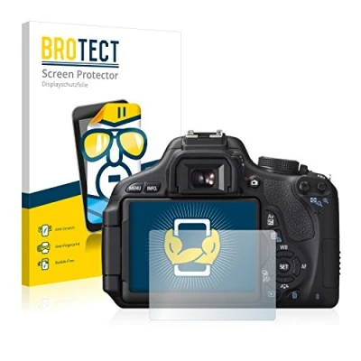 Abbildung von BROTECT (2 Stück Schutzfolie für Canon EOS 600D Displayschutz Folie Ultra Klar