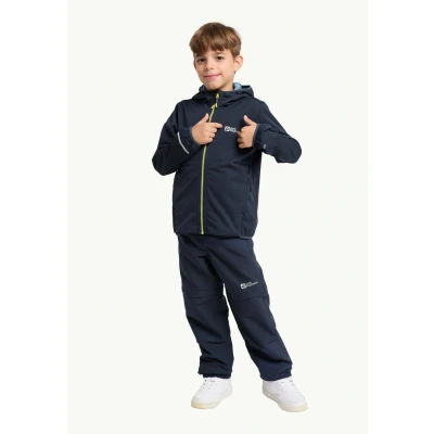 Abbildung von Jack Wolfskin Feldberg Regenjacke / wasserabweisende Jacke für Kinder, Größe: 152, Night blue