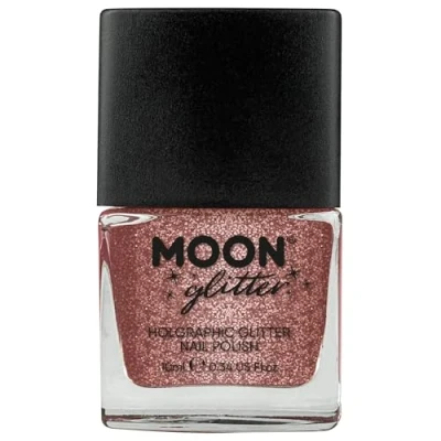 Abbildung von Holographischer Glitzer Nagellack von Moon Glitter 10ml Roségold
