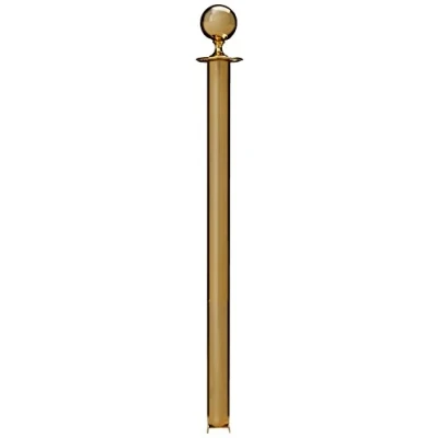 Abbildung von Securit Classic Absperrpfosten GOLD Flache Halterung 100cm (Fuß nicht inklusive)