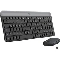 Abbildung von Logitech MK470 Slim kabellose Tastatur und Maus Grau QWERTZ