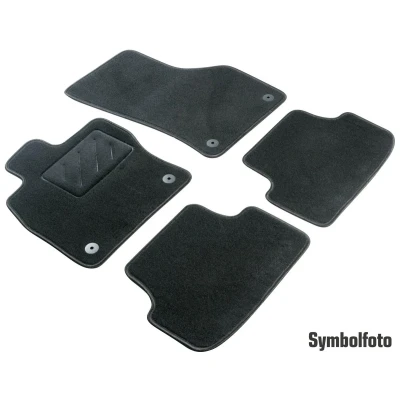 Abbildung von WALSER 80293 Fußmattensatz Textil vorne und hinten 4 schwarz Maßgefertigt SKODA: Octavia 3 Schrägheck, Combi