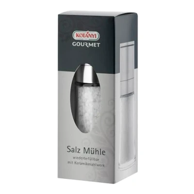 Abbildung von Kotanyi Salz Mühle, wiederbefüllbare Salzmühle mit Mahlwerk, 80g