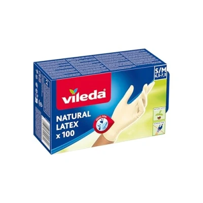 Abbildung von Vileda Multi Latex Einmaldhandschuhe ungepudert S/M 100er Pack
