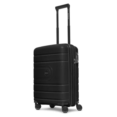 Abbildung von REDOLZ Hartschalen Kabinen Koffer Kleiner Trolley 40 x 20 55 cm mit Dehnfalte aus hochwertigem, leichtem Polypropylen Material 4 Rollen &amp; TSA (Essentials 11)