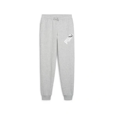 Abbildung von Puma Power Graphic Unisex Jogginghose für Kinder, Größe: 164, Light gray heather
