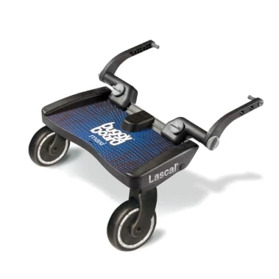 Abbildung von Lascal BuggyBoard Maxi, Kinderbuggy Trittbrett mit großer Stehfläche, Kinderwagen Zubehör für Kinder von 2 6 Jahren (22 kg), kompatibel Fast jedem Buggy und Kinderwagen, blau
