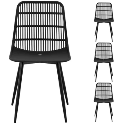 Abbildung von Fromm&amp;Starck Esszimmerstuhl Stuhl 4er Set Lehnstuhl Kunststoff Metallbeine bis 150 kg Designstuhl