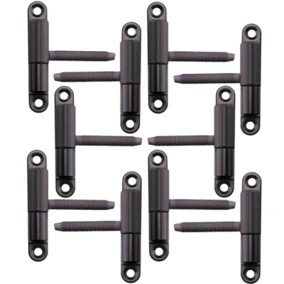 Abbildung von SOTECH 10 Stück Türbänder Einbohrband 15 x 83 mm mit Zapfen M8 47 Renovierband Anschraubband Scharnier für Innentüren zum Anschrauben/Einbohren (Stahl schwarz)