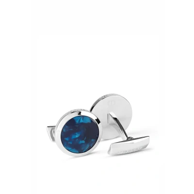 Abbildung von Davidoff Venice Manschettenknopf blue/silvercoloured, Herren, Größe: One Size, Blue/silver coloured