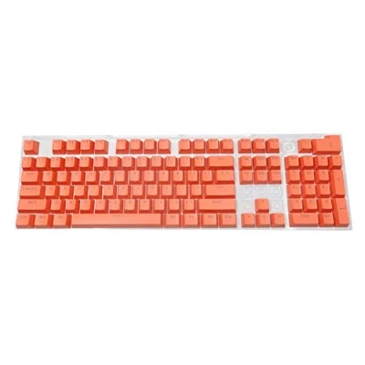 Abbildung von Pudding Keycaps Double Shot PBT Keycap Set für mechanische Keyboards, Full 104 Key Set, OEM Profil, Standard Layout Orange