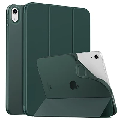 Abbildung von MoKo Hülle für Neu iPad 10. Genneration 2022, 10,9 Zoll Schutzhülle mit Ständer Tablet Hüllen, TPU Transluzent Matt Rückseite Cover Auto Schlaf/Aufwach Funktion