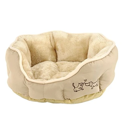 Abbildung von Tierbett Hunde /Katzenbett Sammy, oval, Polyester, beige