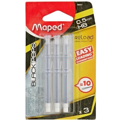 Abbildung von Maped 560511 Patrone Druckbleistift Minen BLACK&#039;PEPS Reload, 0,5 mm