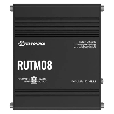 Abbildung von Teltonika RUTM08 Industrial Ethernet Router, VLAN Management, Multiple VPNs, 4x Gigabit Ports, Protocols, Remote MQTT, Modbus, DNP3, DLMS