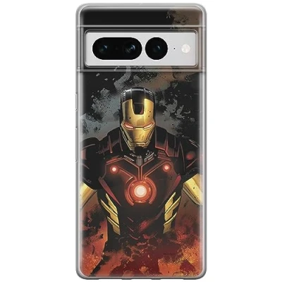 Abbildung von ERT GROUP Handyhülle für Google Pixel 7 PRO Original und offiziell Lizenziertes Marvel Muster Iron Man 014 optimal an die Form des Handy angepasst, hülle aus TPU