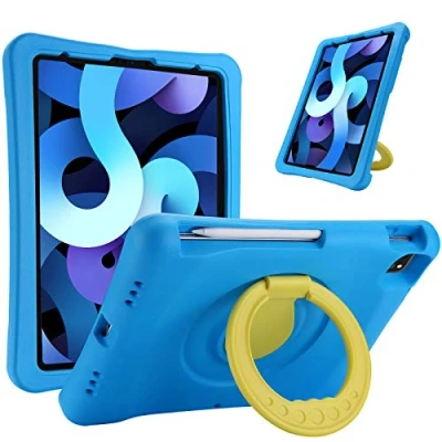 Abbildung von ProCase Kinder Hülle für iPad Air 5 Gen 2022/4 Generation 2020 10.9 Zoll, Ultra Leicht Stoßfest Robust Kind Schutzhülle Umwandelbar Handgriff Handle Standfunktion Blau
